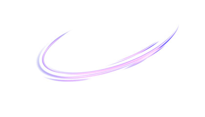 Abstract circular light effect on a white background. Dynamic bright lines with a glowing effect. Rotating light effect for gaming and advertising designs.