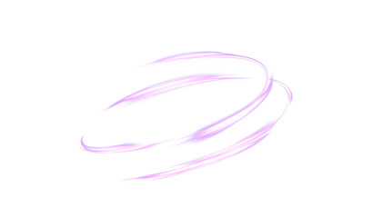 Soft purple light swirl with glowing circular motion for light and dark backgrounds. Abstract vector effect for futuristic design. © MAKSYM