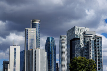 Fototapeta premium Tel Aviv skyline with modern skyscrapers and business district architecture in Israel