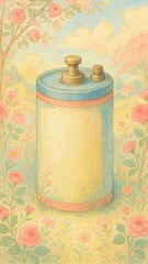 Fototapeta premium Vintage floral pastel art mobile wallpaper