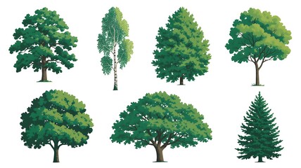 Fototapeta premium collection of trees