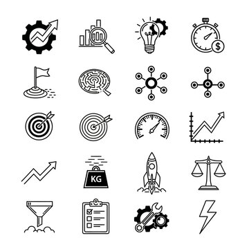 Business icons and symbols collection.