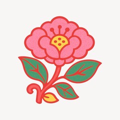 Naklejka premium Colorful floral illustration design