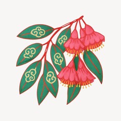 Fototapeta premium Vibrant floral illustration design