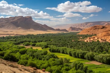 Algeria Beautiful Nature Landscape Mountains Sky Sun Clouds Tourism Travel ads background vintage creative futuristic minimal copyspace glossy style template wallpaper pattern banner digital screen