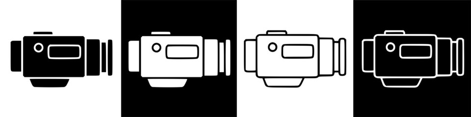 Camera icons in different styles.