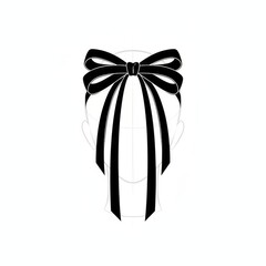 Anime manga line art of multi-layer ribbon stream.