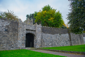 St. Audoen's Gate on Old Dublin City Wall. It was a fortifications and walls around Dublin since 9th century, now the existing walls are located near Cook Street in The Liberties, old city Dublin, Ire