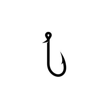 Fishing hook with sharp barb end.