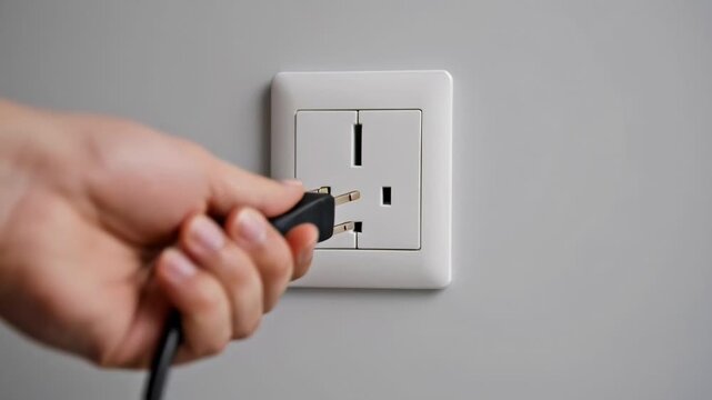 ?Plugging and unplugging power cord from electrical outlet quick and easy steps