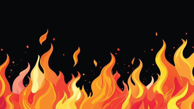 fire flaming abstract shapes vector background