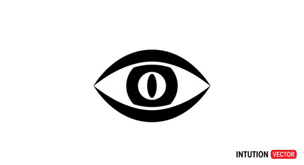 Black and white eye with circle.