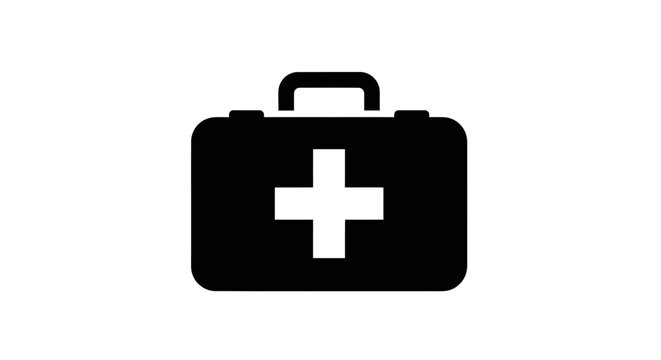 First aid kit box icon.