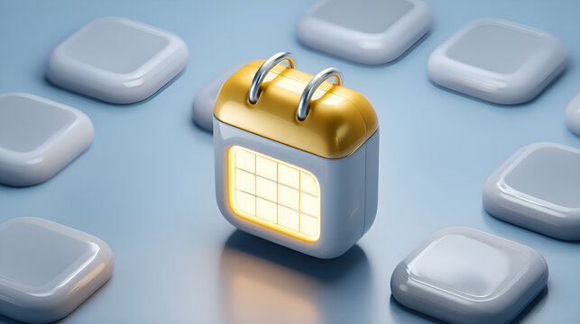 Glowing calendar icon representing important date planning