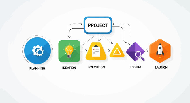 Project Management Lifecycle: Planning, Ideation, Execution, Testing, Launch