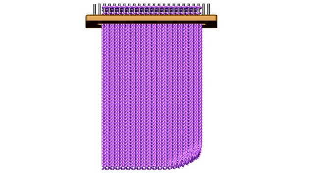 Muestra de despliegue de tejido en punto ingles o sig sag