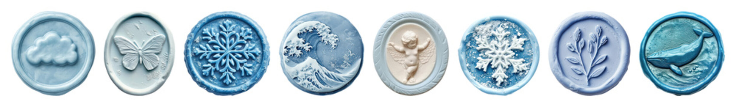 PNG Elegant wax seals collection, transparent background