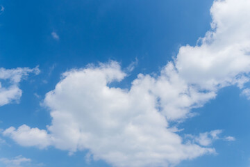 春の青空と白い雲の風景22