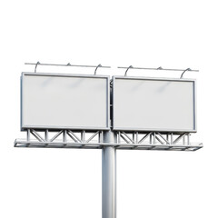 Obraz premium Modern highway billboard with digital display panels and lighting fixtures