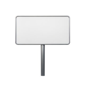 Simple rectangular road sign mounted on a pole