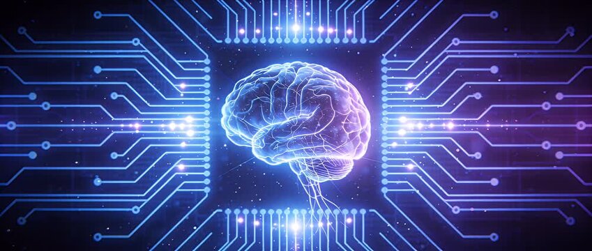 Artificial intelligence digital brain neural network technology future innovation data cyber science concept glowing digital brain symbolizing artificial intelligence neural network futuristic