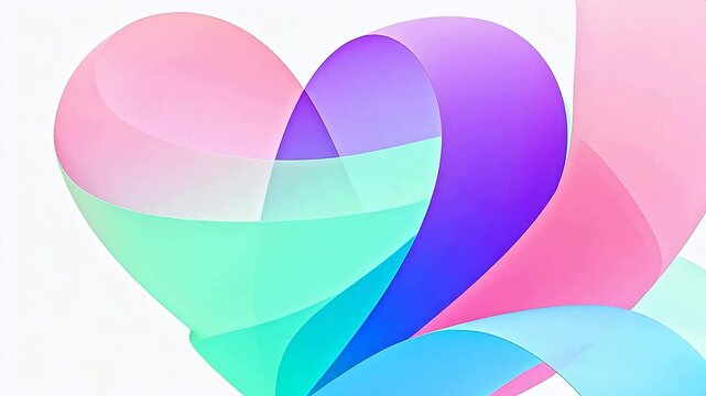 Colorful abstract heart design