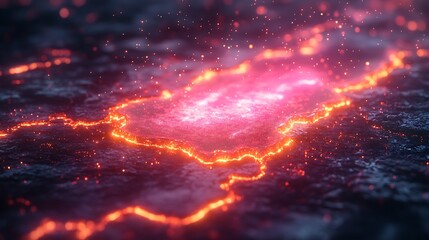Fototapeta premium Abstract volcanic landscape
