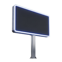 Fototapeta premium Modern billboard standing tall with a blank digital display screen