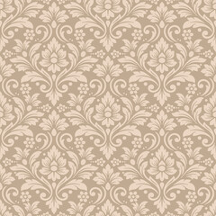 damask pattern vector in elegant seamless style, classic decorative damask pattern vector for wallpapers, vintage floral damask pattern vector for textiles and luxury backgrounds