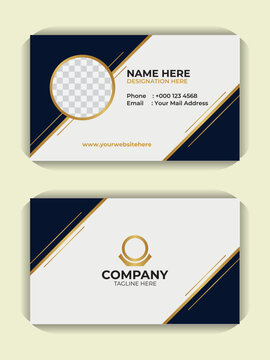 Double Sided Business Card Print Ready Template with Modern Corporate Design, Colorful Corporate Visiting Card Template, Print Ready Double Sided Design
