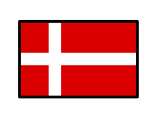 デンマークの国旗のイラスト素材