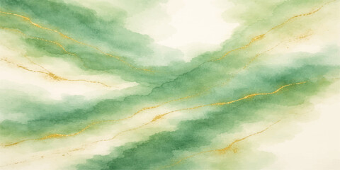 Fototapeta premium Abstract watercolor sky and clouds background with sunlight and nature elements