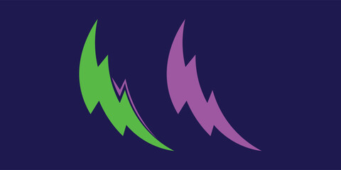 Gaming esport background striking stripes electric banner vector illustration design purple green halftone pattern modern abstract concept © ipin