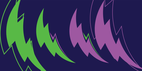 Gaming esport background striking stripes electric banner vector illustration design purple green halftone pattern modern abstract concept © ipin
