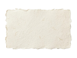 Obraz premium Handmade deckle edge paper label isolated on transparent background