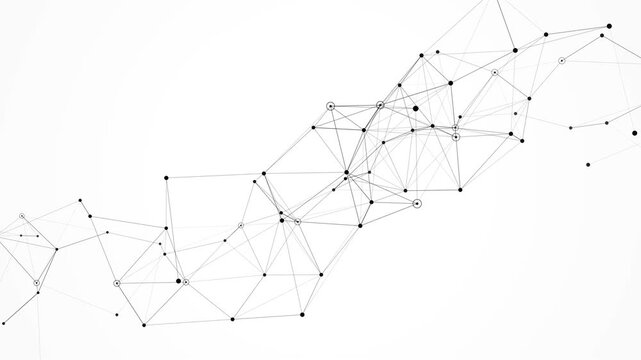 Cinematic Minimalist White Plexus Network - 4K Seamless Loop