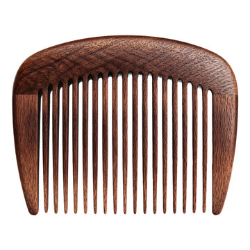 Classic Wooden Hair Comb Beauty Isolated.