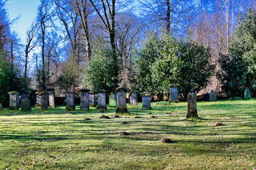Naklejka premium alter Jüdischer Friedhof in Kettwig mitten im Wald gelegen