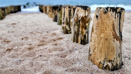 Polska, morze bałtyckie, Mielno, falochron, spacer, fale, piasek, relaks, 