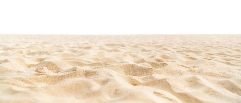 Close-up view of natural tropical sand on Punta Cana beach, Dominican Republic. Warm summer texture with shallow depth of field creating a calm coastal background for travel and relaxation concepts.