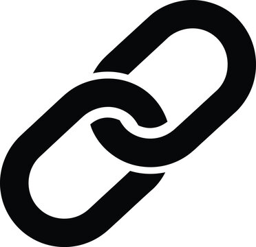 Black chain link icon vector