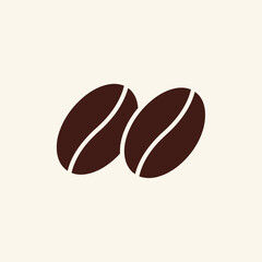 Obraz premium Two Brown Coffee Beans Side By Side.
