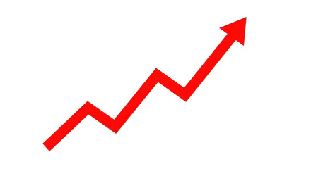 A bold upward trending arrow indicating growth or positive progress in a visual format.