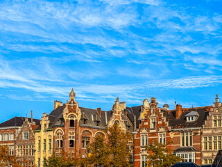 Obraz premium Street view of downtown Ghent, Belgium