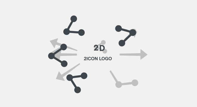 Black and white 2D logo design.