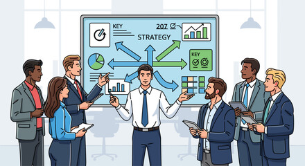 Business people discussing strategy and planning.