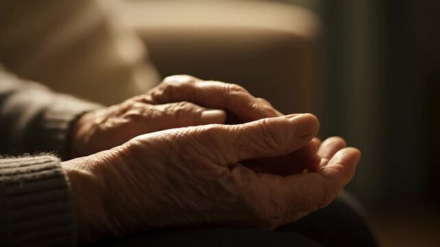 Senior hands at rest.