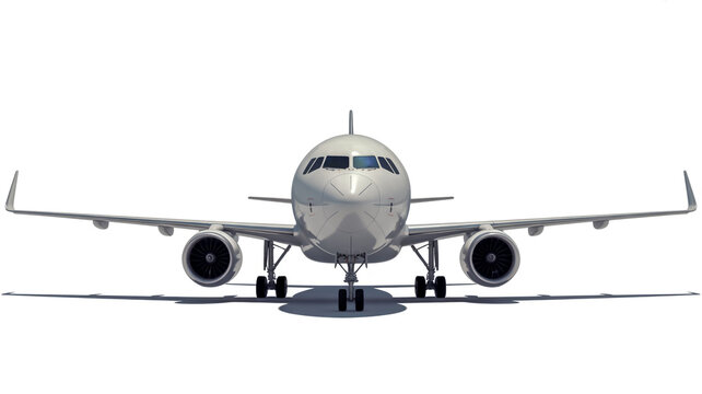 A professional photograph of an airplane on the ground with landing gear down and flaps extended on a runway