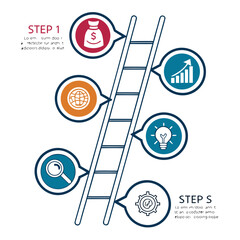 Ladder to success infographic diagram flowchart © shahin11