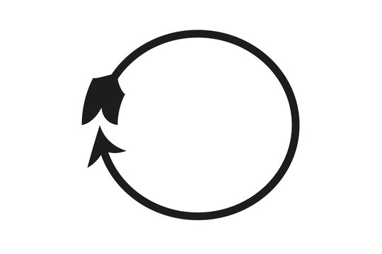 Ic&ocirc;ne fl&egrave;che circulaire de rafra&icirc;chissement isol&eacute;e sur fond transparent &ndash; symbole de rotation et mise &agrave; jour